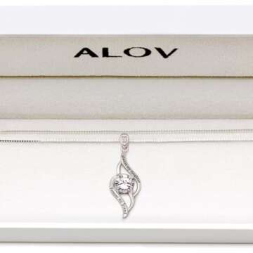 "always my daughter forever my friend" ALOV Jewelry Silver Cubic Zirconia Love Pendant Necklace