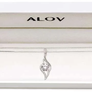 "always my daughter forever my friend" ALOV Jewelry Silver Cubic Zirconia Love Pendant Necklace