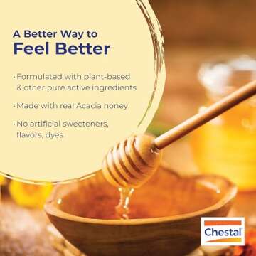 Boiron Chestal Honey Adult Cold and Cough Syrup for Nasal and Chest Congestion, Runny Nose, and Sore Throat Relief - 6.7 Fl oz