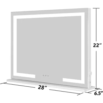 Large Hollywood Style Lighted Makeup Mirror with USB Port