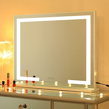 Large Hollywood Style Lighted Makeup Mirror with USB Port