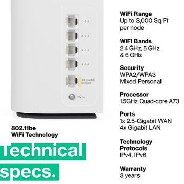 Linksys Velop Pro 7 Mesh System | WiFi 7 | 3 Node Coverage | 2023