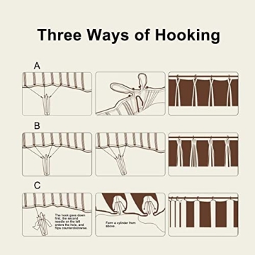 INCREWAY 10M Curtain Tape with Stainless Steel Hooks for DIY