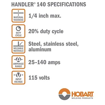 Hobart Handler 140 MIG Welder 115V - Durable & Portable Welding Machine