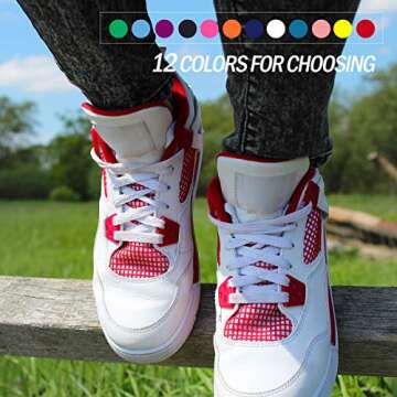 VORCOOL 12 Pairs of Replacement Flat Shoelaces Shoe Laces Strings for Sports Shoes Boots Sneakers Skates (Random Color)