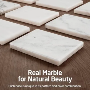 Elegant KES Black Toilet Paper Holder with Marble Base