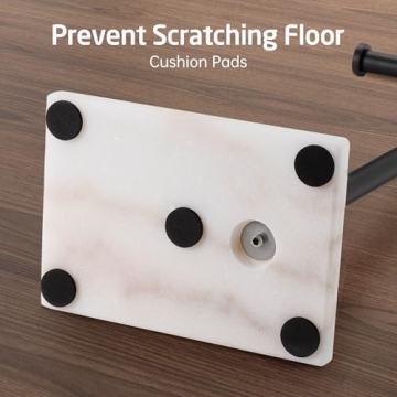 Elegant KES Black Toilet Paper Holder with Marble Base