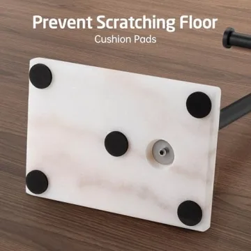 Elegant KES Black Toilet Paper Holder with Marble Base