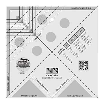 Creative Grids Cat's Cradle Tool Quilt Ruler - CGRDH1