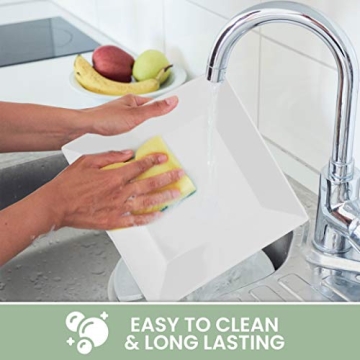 Durable CHEFQ White Square Melamine Plates for Stylish Dining