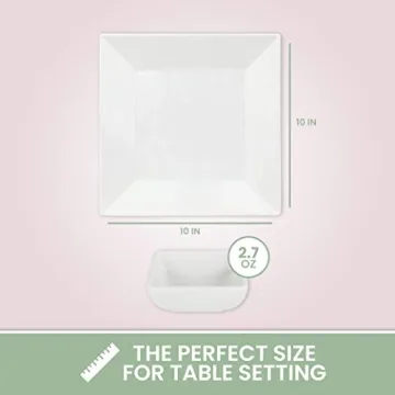 Durable CHEFQ White Square Melamine Plates for Stylish Dining