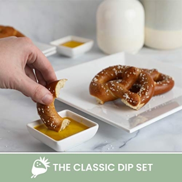 Durable CHEFQ White Square Melamine Plates for Stylish Dining