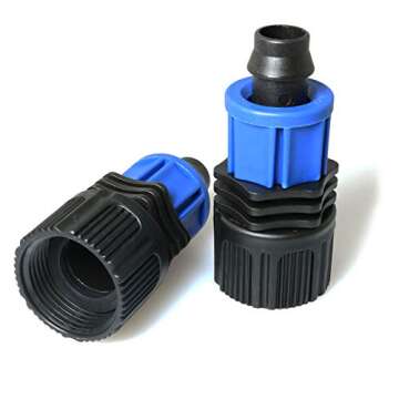 ZRM&E 4PCS Perma-Loc 1/2" Tubing x 3/4" FHT w/Swivel Drip Irrigation Fittings, Reusable Connector Faucet Garden Hose Adapter