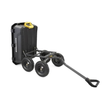 Heavy-Duty Poly Dump Cart No-Flat Tires 1200 lb Capacity