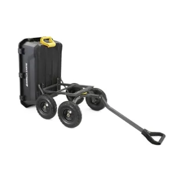 Heavy-Duty Poly Dump Cart No-Flat Tires 1200 lb Capacity