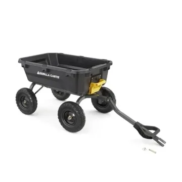 Heavy-Duty Poly Dump Cart No-Flat Tires 1200 lb Capacity
