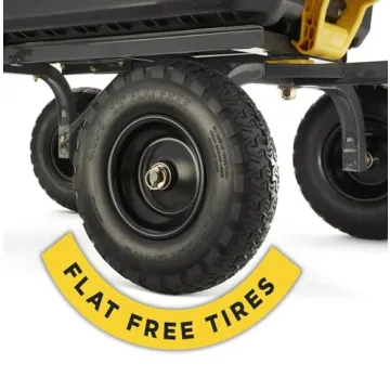 Heavy-Duty Poly Dump Cart No-Flat Tires 1200 lb Capacity