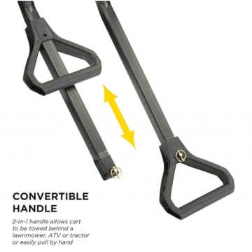 Heavy-Duty Poly Dump Cart No-Flat Tires 1200 lb Capacity