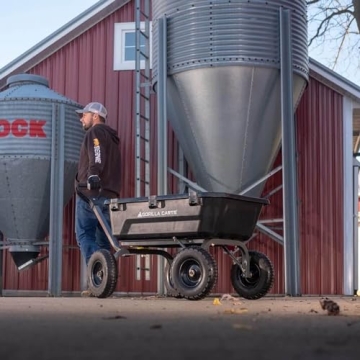 Heavy-Duty Poly Dump Cart No-Flat Tires 1200 lb Capacity