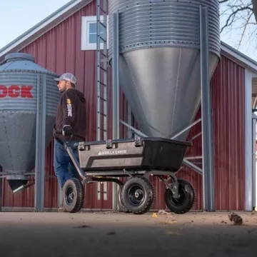 Heavy-Duty Poly Dump Cart No-Flat Tires 1200 lb Capacity