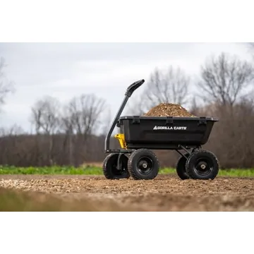 Heavy-Duty Poly Dump Cart No-Flat Tires 1200 lb Capacity