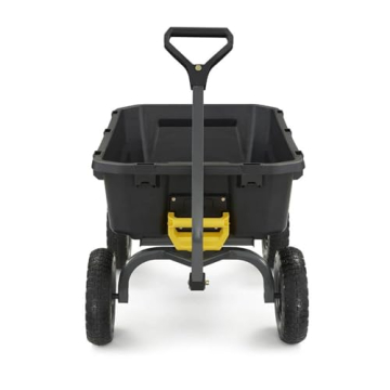 Heavy-Duty Poly Dump Cart No-Flat Tires 1200 lb Capacity