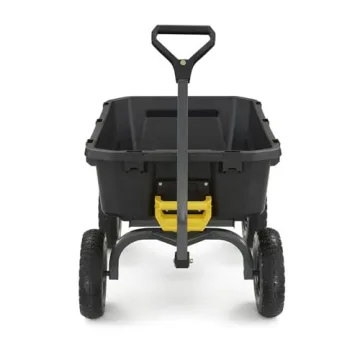 Heavy-Duty Poly Dump Cart No-Flat Tires 1200 lb Capacity