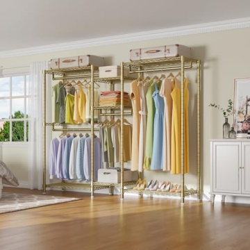 VIPEK V6 Heavy Duty Garment Rack with Adjustable Shelves and Rods