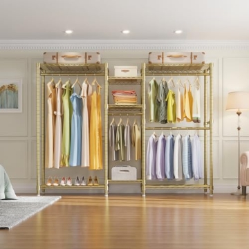 VIPEK V6 Heavy Duty Garment Rack with Adjustable Shelves and Rods