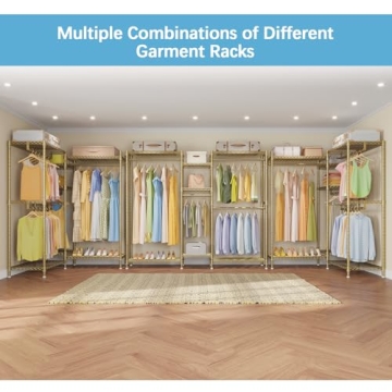 VIPEK V6 Heavy Duty Garment Rack with Adjustable Shelves and Rods