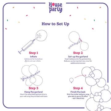 HOUSE OF PARTY Balloon Garland Kit for Stunning Party Decor