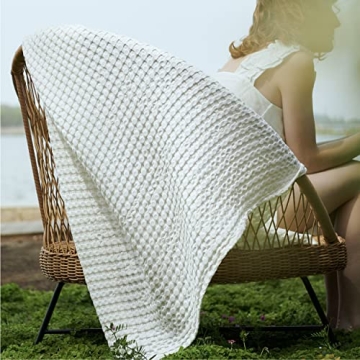Breathable Bedsure Cooling Waffle Blanket for Hot Sleepers