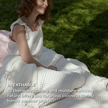 Breathable Bedsure Cooling Waffle Blanket for Hot Sleepers