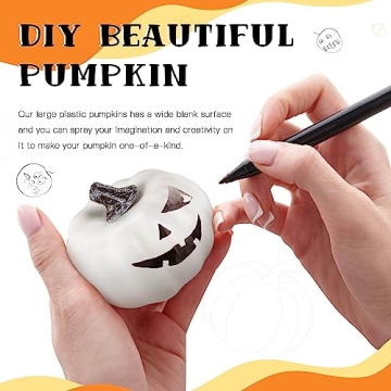 35pcs Plastic Pumpkin Decor for Halloween and Thanksgiving