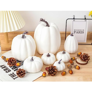 35pcs Plastic Pumpkin Decor for Halloween and Thanksgiving