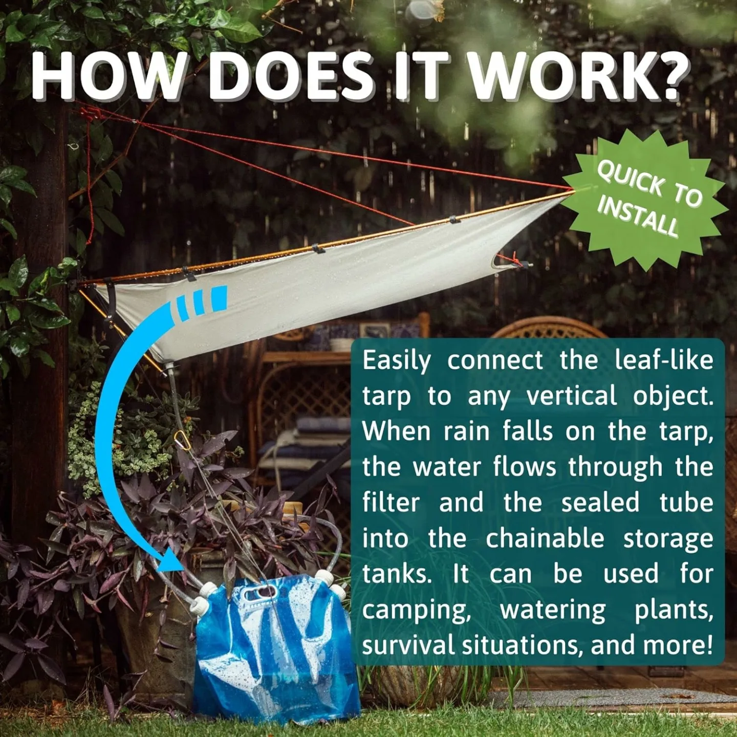 Rainwater Harvesting System - Lightweight & Portable