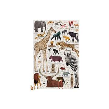 Crocodile Creek 150-Piece Jigsaw Floor Puzzle - Fun Puzzles for Kids Ages 6-8 and Up - Heavy-Duty Storage Keepsake Tin - African Animals - 12 x 8 inches Finished