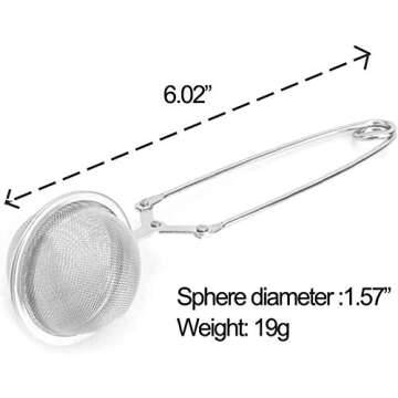 Snap Tea Infuser - Stainless Steel Mesh Tea Strainer