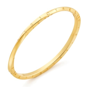 Cicy Bell Mobius Bangle Bracelet - Trendy 18k Gold Plated Minimalist Jewelry for Women