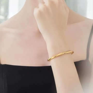 Cicy Bell Mobius Bangle Bracelet 18k Gold Plated Gift Ideal