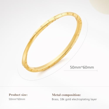 Cicy Bell Mobius Bangle Bracelet 18k Gold Plated Gift Ideal