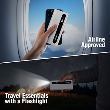 Aibocn 10,000mAh Portable Charger with Flashlight