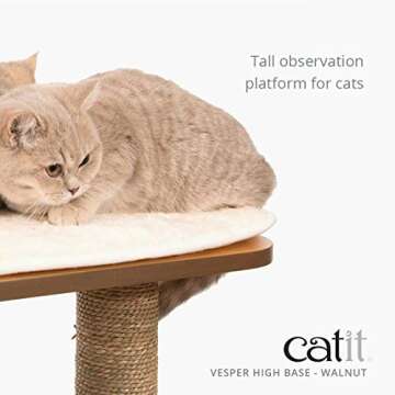 Vesper Cat Tree, High Base, Walnut, 52045