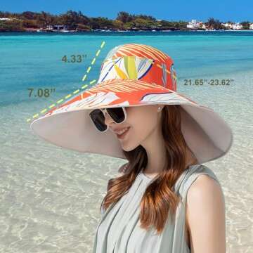 Uerymit Sun Hats for Women Summer Floppy Hat Wide Brim Sun Hat UV Protection Packable Beach Bucket Hat for Hiking Garden Travel Yellow