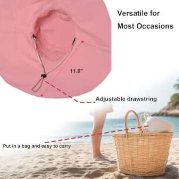 Uerymit Sun Hats for Women Summer Floppy Hat Wide Brim Sun Hat UV Protection Packable Beach Bucket Hat for Hiking Garden Travel Yellow