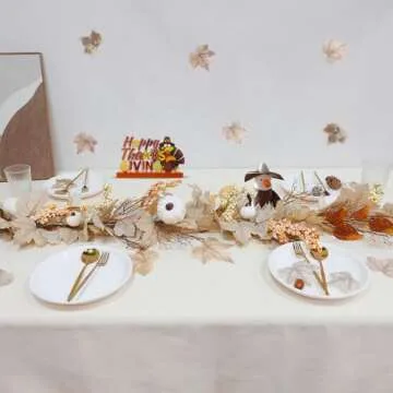 Fall Maple Leafed Garland with Timer - 6Ft Home Decor