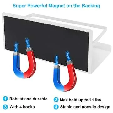Magnetic Spice Rack for Refrigerator, 2 Pack Magnetic Shelf Fridge Organizer for Spice Jars, Magnet ...