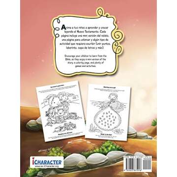 Nuevo Testamento - Cuaderno para colorear y de actividades - Bilingüe: New Testament Coloring and Activity Book - Bilingual (La gran Biblia y yo) (Spanish Edition)
