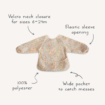 Mushie Baby Bib | Mess-Free Long Sleeve for Toddlers