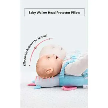 JunNeng Toddler Baby Head Protector Pad for Toddler Walker with Knee Pads&Anti-Slip Socks,Tiger